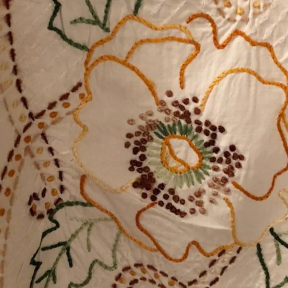 Vintage Embroidered Luncheon Cloth - Kitchen Tablecloth - Dining - Lace - Picture 6 of 10